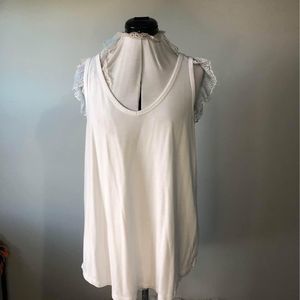 XL A New Approach Womens Sleeveless White Tank Top